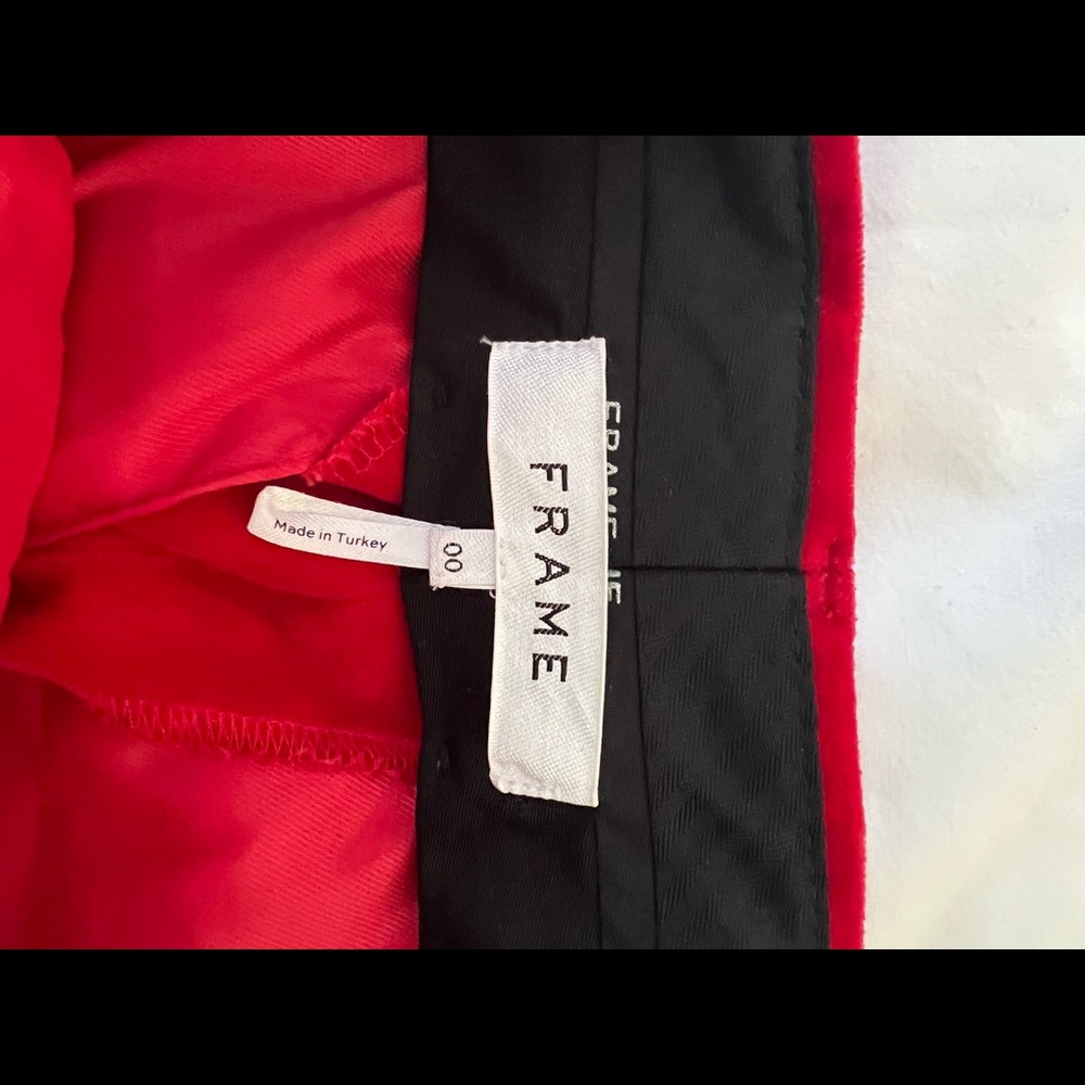 Frame Denim Red Velvet Pant Suit - Picture 8 of 13